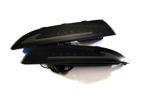 LED Daytime Running Light Sidelight White Amber Turn Signal Indicator Kit Smoked 08-14 VW Scirocco