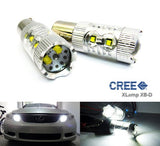 2 pieces of 566 BAZ15d 7225 P21/4W 10x CREE XB-D LED Projector Light bulb 50W white