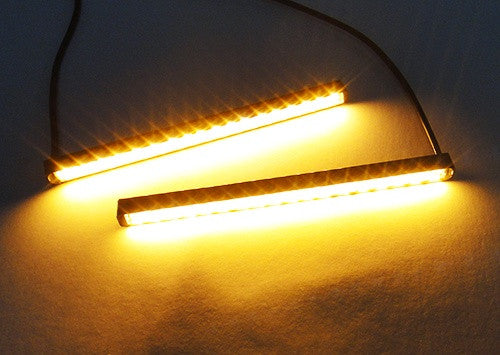2x Universal Euro style Switchback White/Amber 36 SAMSUNG SMD LED Daytime Running Light DRL Fog Lamp