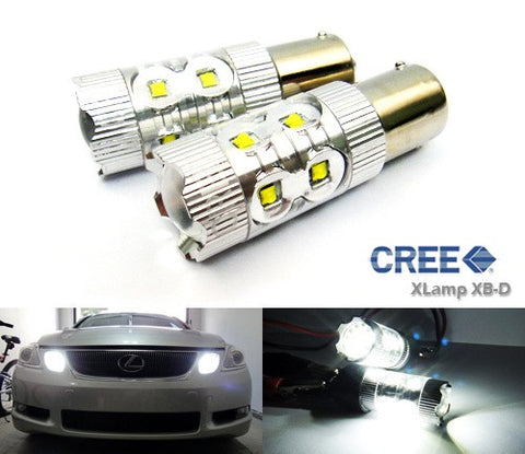 2 pieces of 382 (P21W) 1156 7506 BA15s 10X CREE XB-D LED Projector Light bulb 50W white