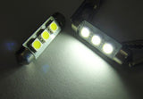 2 pieces of Error Free high power 3 SMD LED 37mm C5W 272 6418 Festoon bulb white