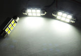 2 pieces of Error Free high power 6 SMD LED 37mm C5W 6418 Festoon bulb white