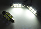 2 pieces of Error Free high power 6 SMD LED 37mm C5W 6418 Festoon bulb white