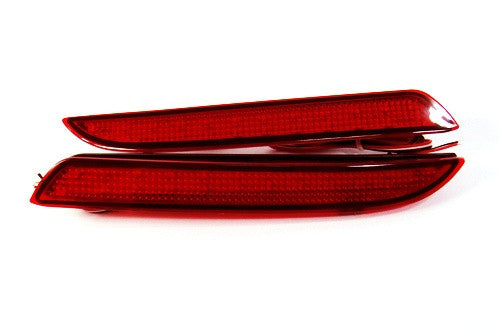 2x LED Bumper Reflector Red lens Tail Brake Light lamp Red Honda type I
