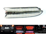 2x LED Bumper Reflector Clear lens Tail Brake Light Red Backup lamp White Honda type I