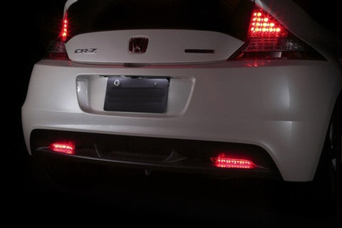 2x LED Bumper Reflector Clear lens Tail Brake Light Red Backup lamp White Honda type I