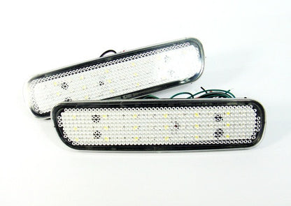 2x LED Bumper Reflector Clear lens Tail Brake Light Red Backup lamp White 98-07 LX470 Land Cruiser