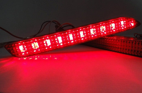 2 pieces of LED Bumper Reflector Red lens Tail Brake Light lamp Red Alphard 08+