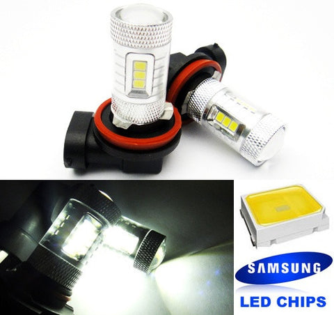2 pieces of 15 SAMSUNG High Power 2835 SMD LED H11 H8 Light bulb 15W white
