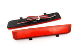 2x LED Bumper Reflector Red lens Tail Brake Light Red Land Rover L322 Range Rover LR2