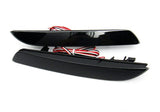 2x LED Bumper Reflector Black Smoked lens Tail Brake Light lamp Red Honda CR-V CR-Z Insight