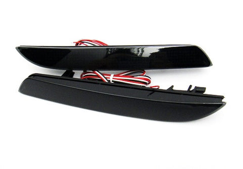 2x LED Bumper Reflector Black Smoked lens Tail Brake Light lamp Red Honda CR-V CR-Z Insight
