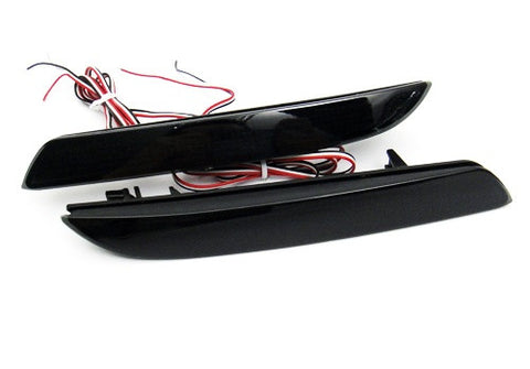2x LED Bumper Reflector Black Smoked lens Tail Brake Light lamp Red Honda CR-V CR-Z Insight