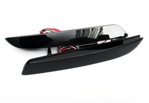 2x LED Bumper Reflector Black Smoked lens Tail Brake Light lamp Red Honda CR-V CR-Z Insight