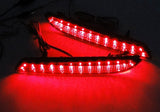 2x LED Bumper Reflector Black Smoked lens Tail Brake Light lamp Red Honda CR-V CR-Z Insight