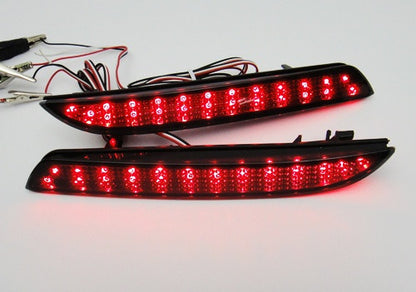 2x LED Bumper Reflector Black Smoked lens Tail Brake Light lamp Red Honda CR-V CR-Z Insight