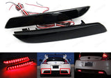 2x LED Bumper Reflector Black Smoked lens Tail Brake Light lamp Red Honda CR-V CR-Z Insight
