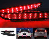 2x LED Bumper Reflector Black Smoked lens Tail Brake Light lamp Red Honda CR-V CR-Z Insight
