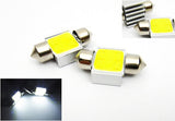 2x 6W High Power COB LED 31mm Festoon Light bulb DE3022 DE3175 white