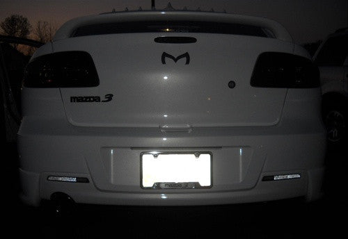 2x LED Bumper Reflector Clear lens Tail Brake Light Red Backup lamp White 04-09 Mazda3 Mazdaspeed3