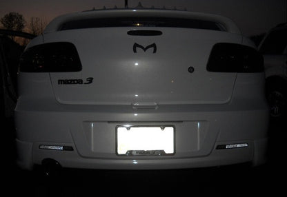 2x LED Bumper Reflector Clear lens Tail Brake Light Red Backup lamp White 04-09 Mazda3 Mazdaspeed3