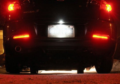 2x LED Bumper Reflector Red lens Tail Brake Light lamp Red 04-09 Mazda3 Mazdaspeed3