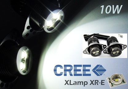 BMW xenon white 10W CREE LED Angel Eyes / Halo Ring replacement Light / Lamp bulb E90 E91
