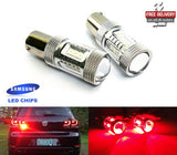 2 pieces of 15 SAMSUNG High Power 2835 SMD LED 566 BAZ15d 7225 P21/4W Light bulb 15W red