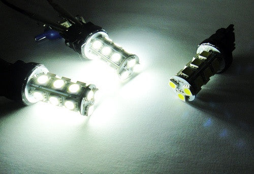 2 pieces of 18 high power SMD LED 566 BAZ15d 7225 P21/4W Light bulb wh