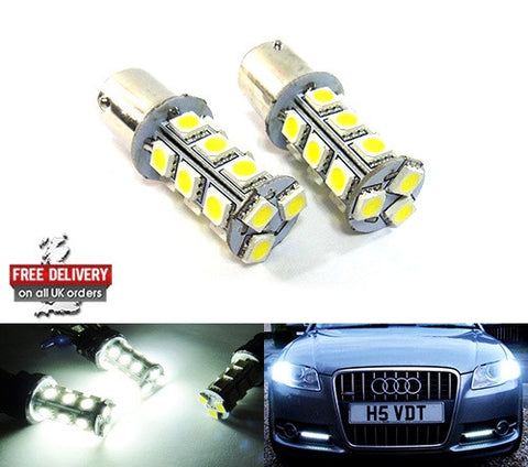 Pair Lights Reverse 5 LED H6w Bax9s for Audi 3 6000K Canbus