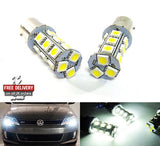 2 pieces of 18 high power SMD LED 566 BAZ15d 7225 P21/4W Light bulb white