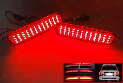 2x LED Bumper Reflector Red lens Tail Brake Light lamp Red 98-07 LX470 Land Cruiser