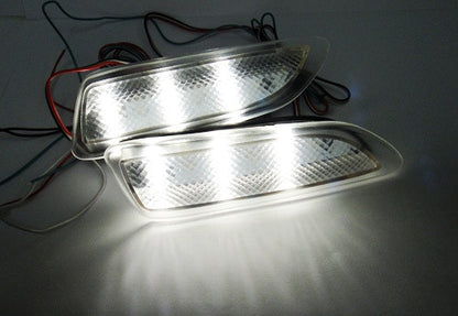 2x LED Bumper Reflector Clear lens Tail Brake Light Red Backup lamp White 2011+ CT200h Corolla