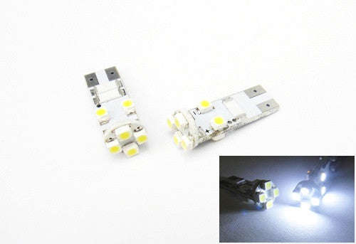 2 pieces of 8 SMD LED No Error T10 168 194 2825 501 W5W wedge light bulb white