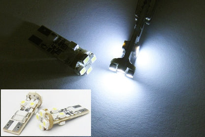 2 pieces of 8 SMD LED No Error T10 168 194 2825 501 W5W wedge light bulb white