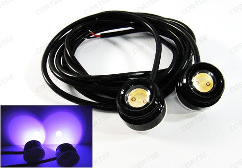 Universal 3W high power LED Eagle Eye kit Daytime Running Light DRL / Fog Lamp Purple