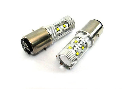 2 pieces of H6 BA20d 10x CREE XB-D LED Projector Headlight Light bulb 50W white