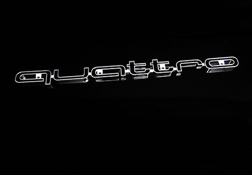Audi Quattro RS6 Style Logo Badge Grille Emblem Chrome