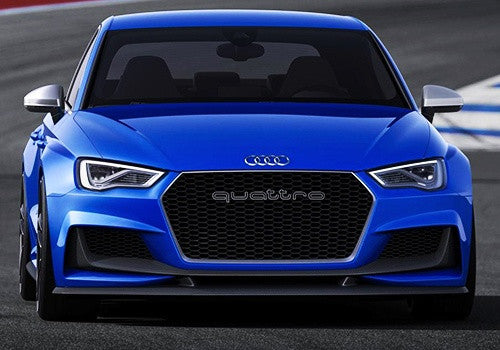 Audi Quattro RS6 Style Logo Badge Grille Emblem Chrome