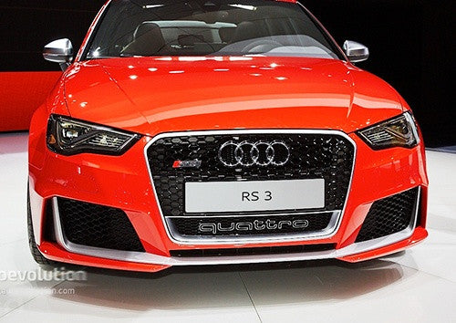 Audi Quattro RS6 Style Logo Badge Grille Emblem Chrome