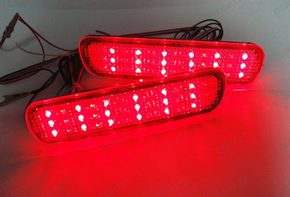 2x LED Bumper Reflector Clear lens Tail Brake Light Red Backup lamp White 98-07 LX470 Land Cruiser