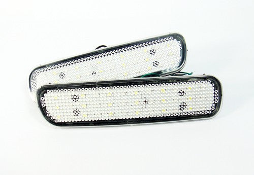 2x LED Bumper Reflector Clear lens Tail Brake Light Red Backup lamp White 98-07 LX470 Land Cruiser
