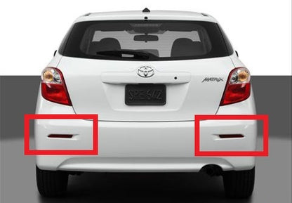 2x LED Bumper Reflector Black Smoked lens Tail Brake Light Red For Toyota / Lexus
