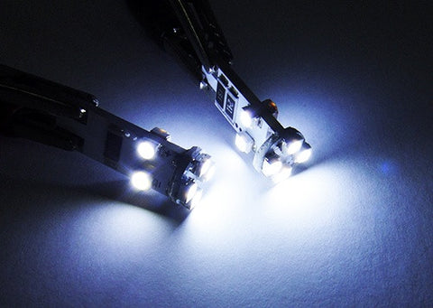 2 pieces of 8 SMD LED No Error BAX9s H6W 64132 Light bulb white