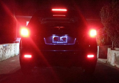 2x LED Bumper Reflector Red lens Tail Brake Light lamp Red Nissan Juke Murano Quest Infiniti FX35 FX50
