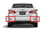 2x LED Bumper Reflector Red lens Tail Brake Light lamp Red Nissan Juke Murano Quest Infiniti FX35 FX50