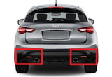2x LED Bumper Reflector Red lens Tail Brake Light lamp Red Nissan Juke Murano Quest Infiniti FX35 FX50