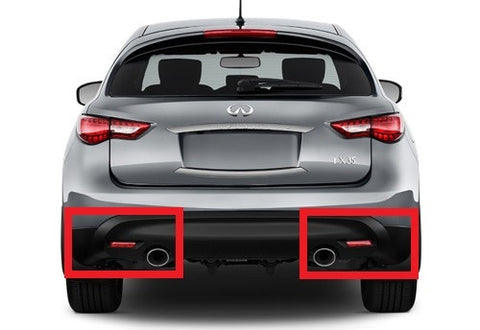 2x LED Bumper Reflector Red lens Tail Brake Light lamp Red Nissan Juke Murano Quest Infiniti FX35 FX50