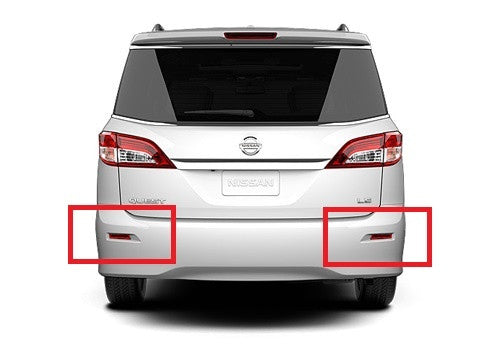 2x LED Bumper Reflector Black Smoked lens Tail Brake Light lamp Red Juke Murano Sentra FX35 FX50