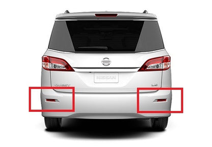 2x LED Bumper Reflector Black Smoked lens Tail Brake Light lamp Red Juke Murano Sentra FX35 FX50
